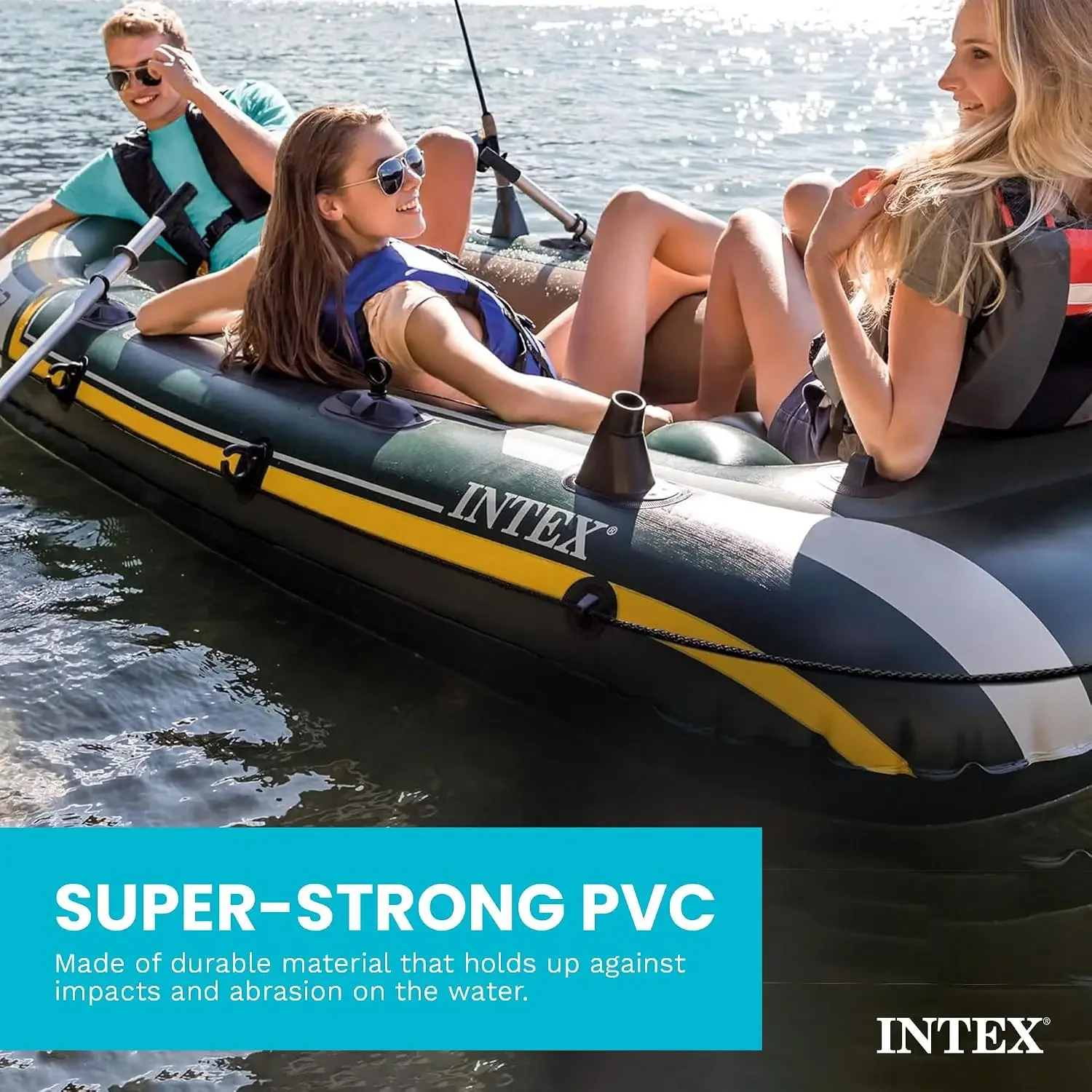 INTEX 66332EP Seahawk 2 Inflat - огляд і ціна Fishing Boat Aluminum
